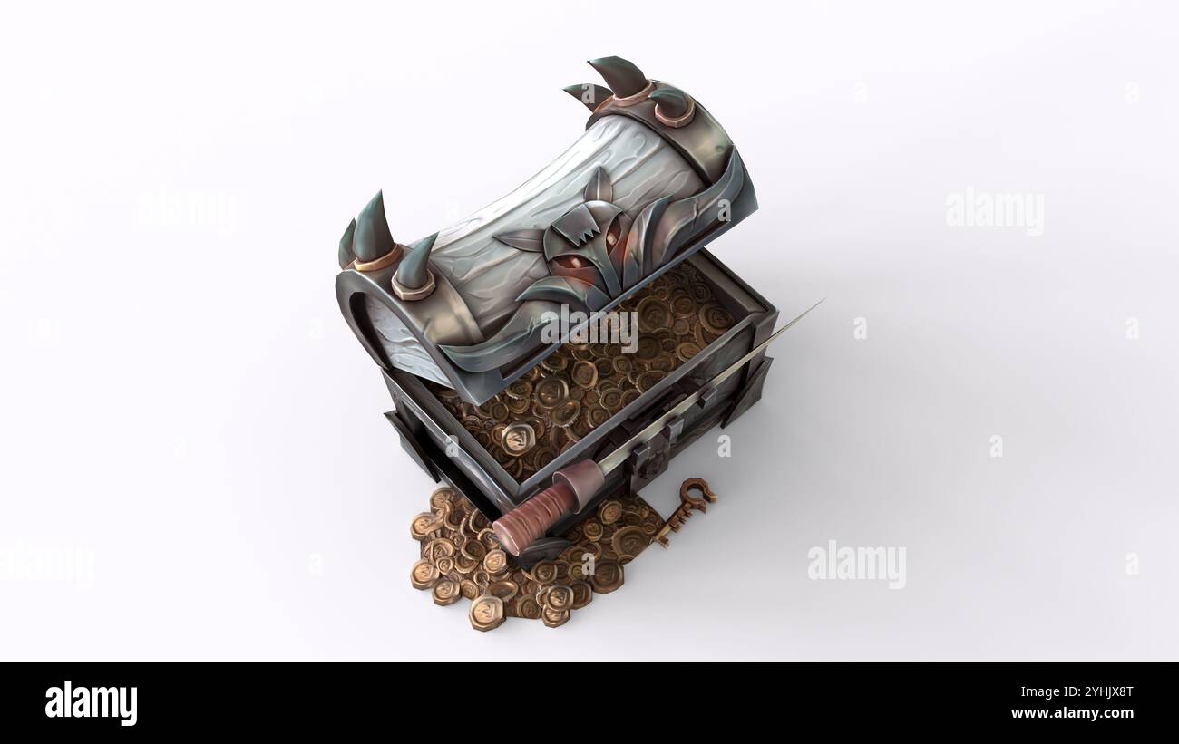 boxes with bat decorations with white background Stock Photo