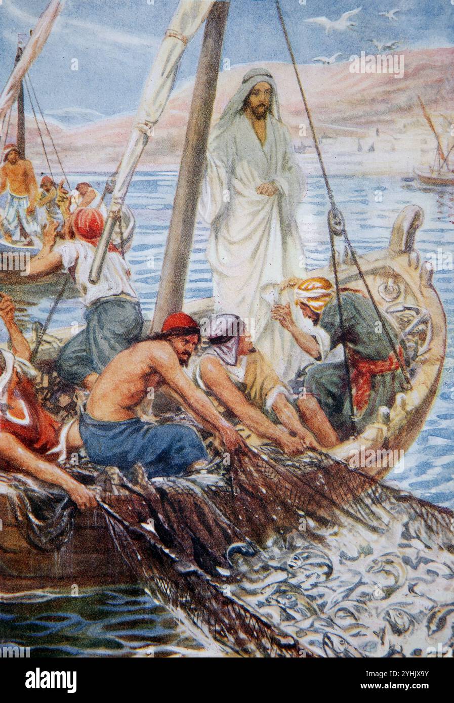 Christ on the lake of gennesaret hi-res stock photography and