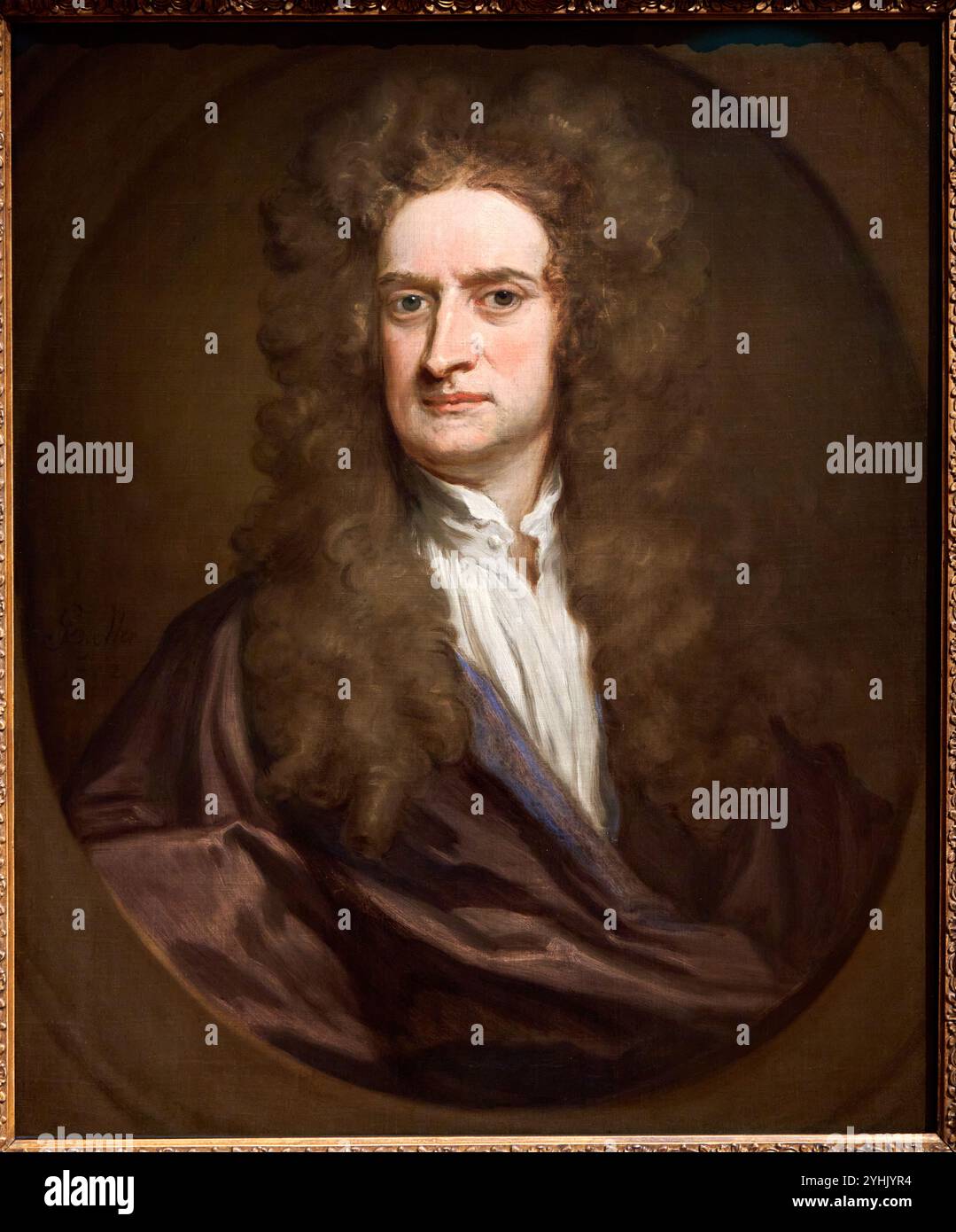 Sir Isaac Newton, (1642-1727), 1702, By Sir Godfrey Kneller, National Portrait Gallery, London, UK Stock Photo