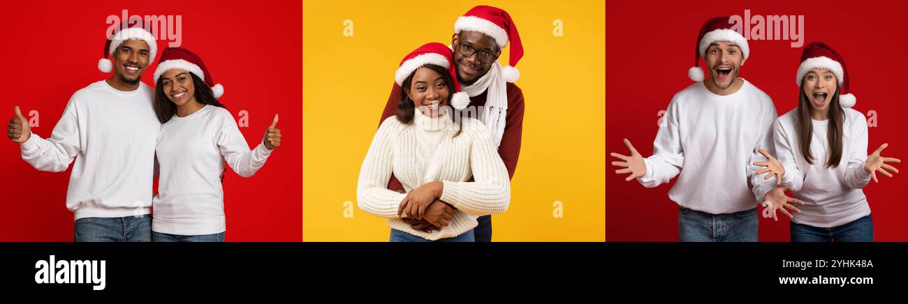 Diverse couples wearing cozy hi-res stock photography and images - Alamy