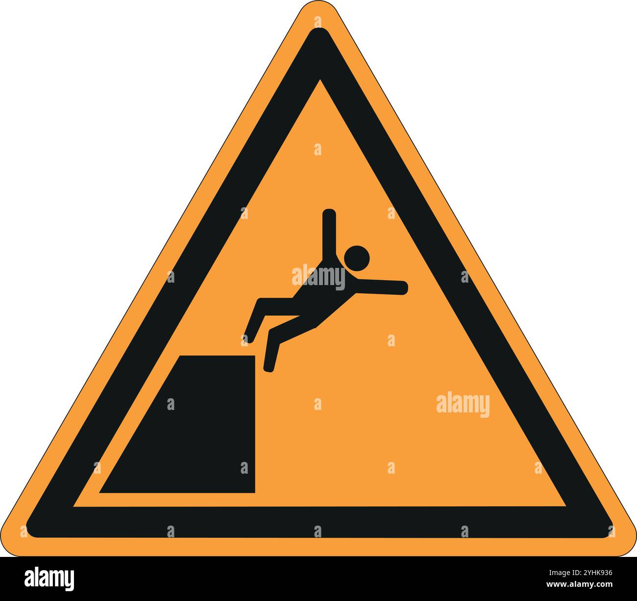 Irish triangular sign on dark yellow background indicating a danger warning Stock Vector