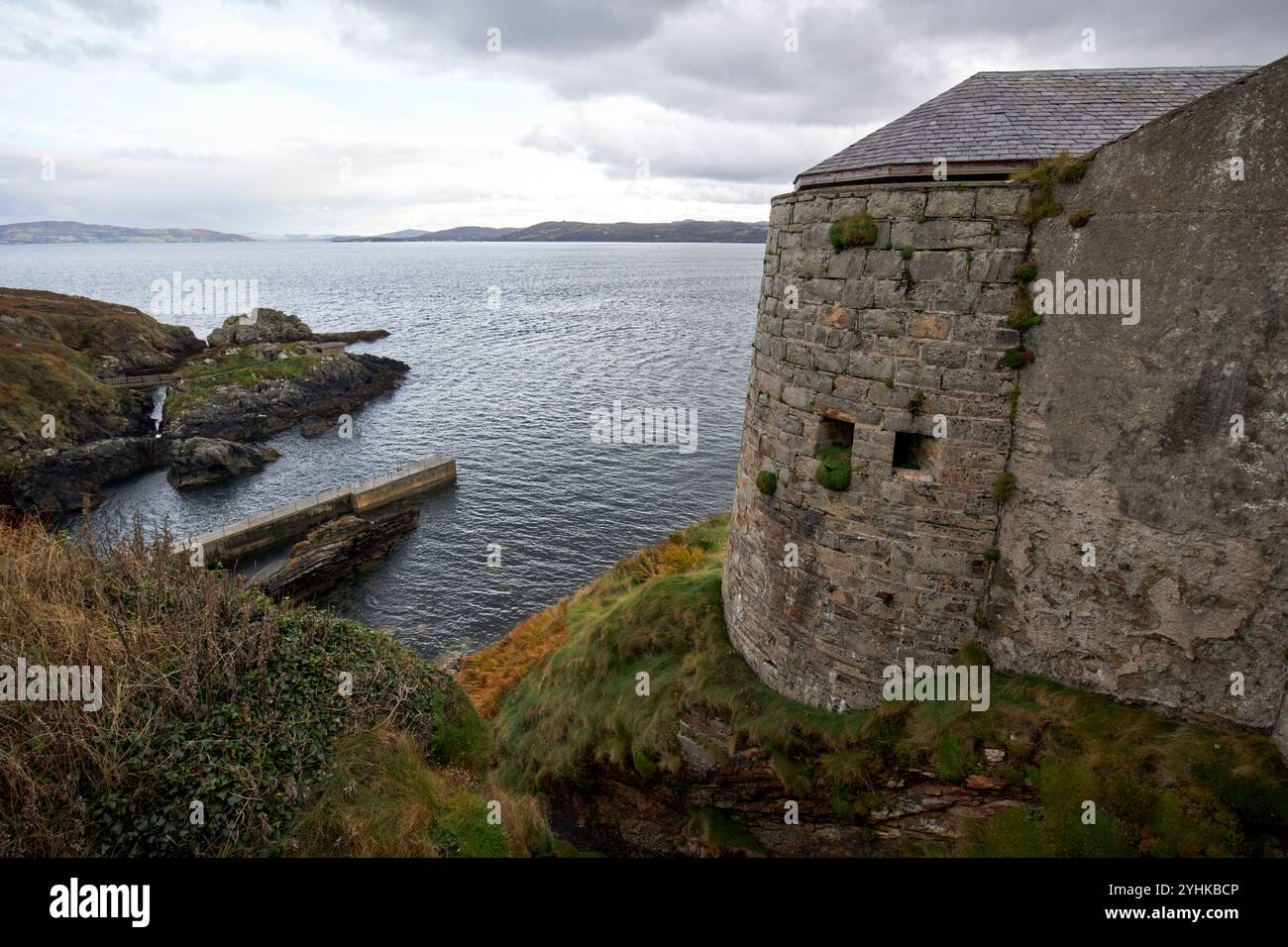 fort dunree overlooking lough swilly one of the treaty ports, dunree head, county donegal, republic of ireland Stock Photo