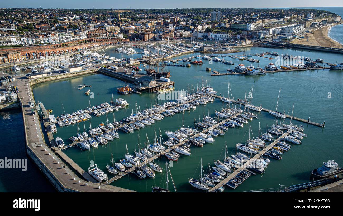Aerial Views Of Ramsgate Harbour In Thanet Kent Stock Photo - Alamy