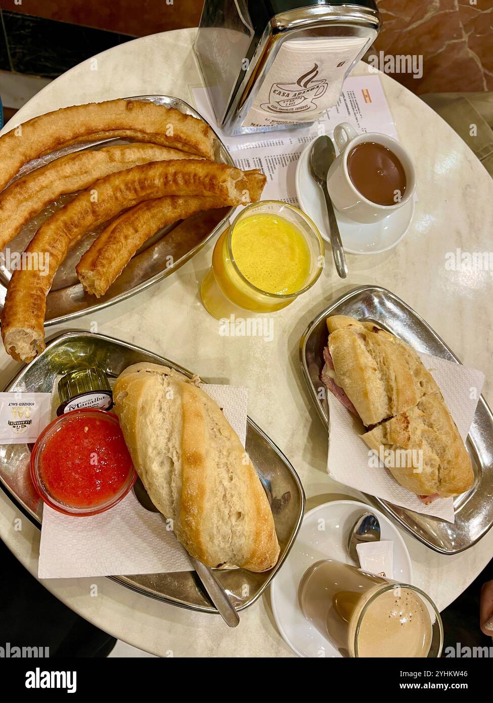 ANDALUCIAN BREAKFAST IN MALAGA - Smartphone Captured Stock Image
