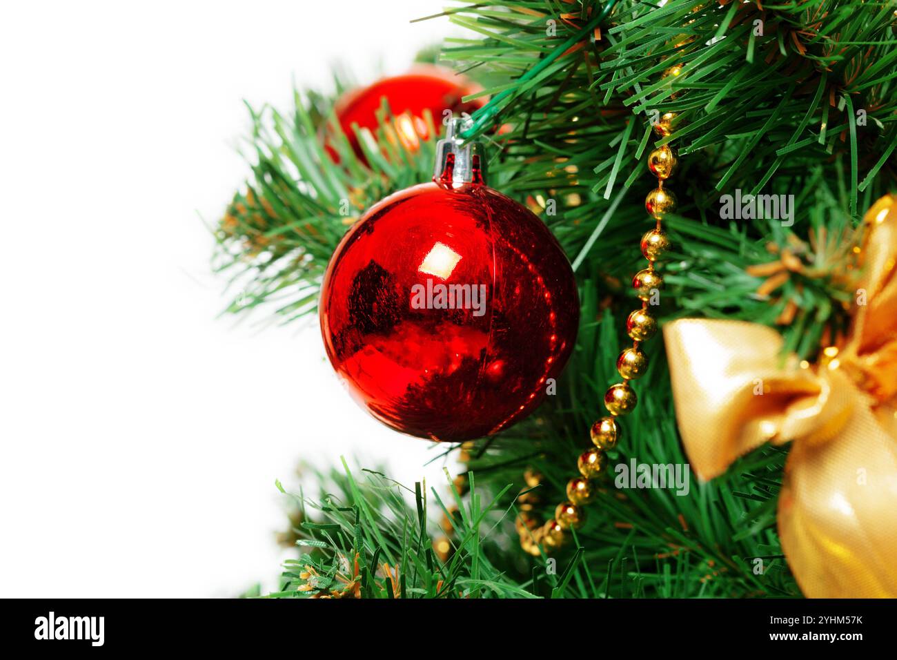 Christmas Tree isolated on white background Stock Photo - Alamy