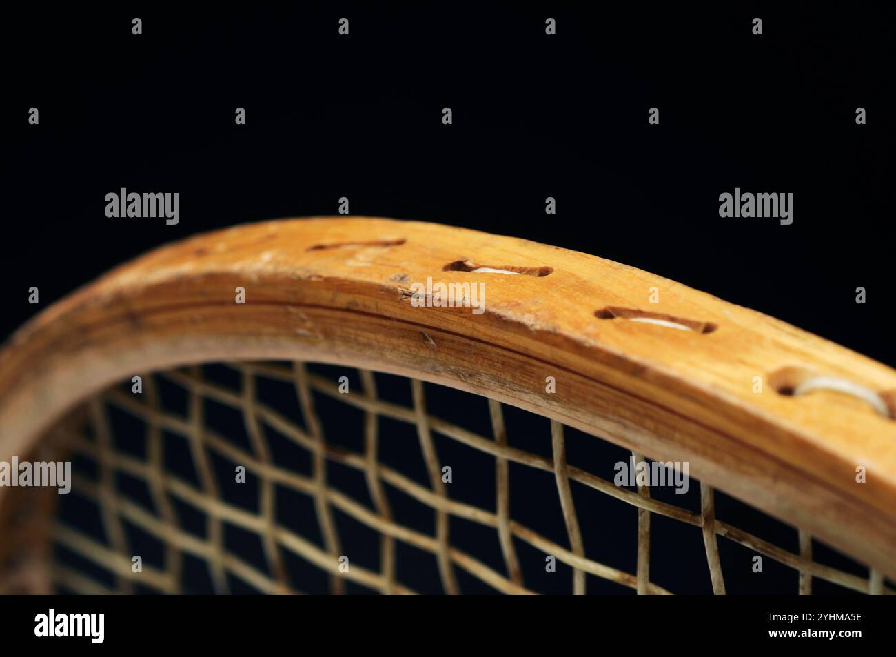 Tennis Racket on black background Stock Photo - Alamy