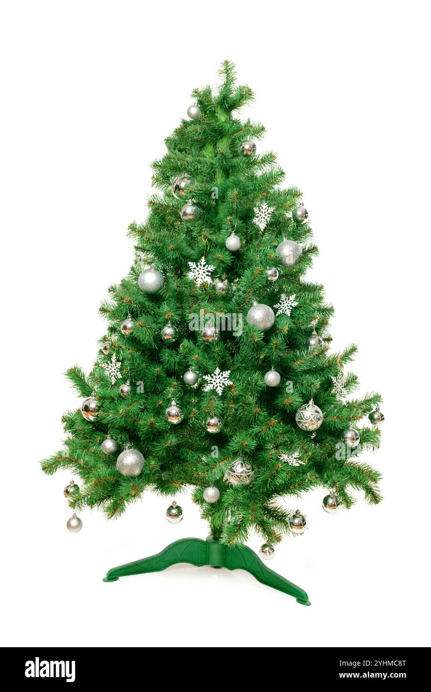 Christmas Tree isolated on white background Stock Photo - Alamy
