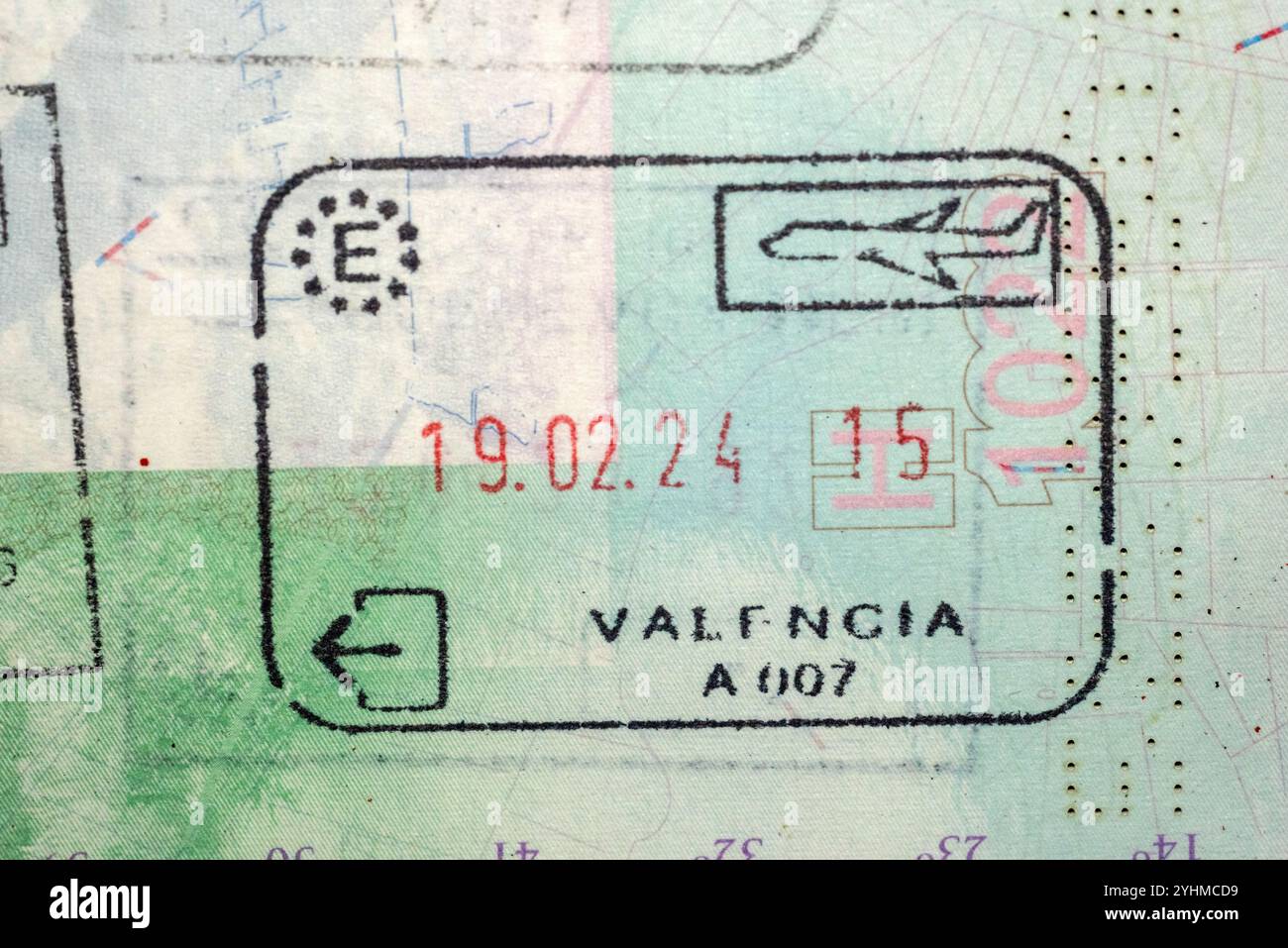 Valencia passport stamp hi-res stock photography and images - Alamy