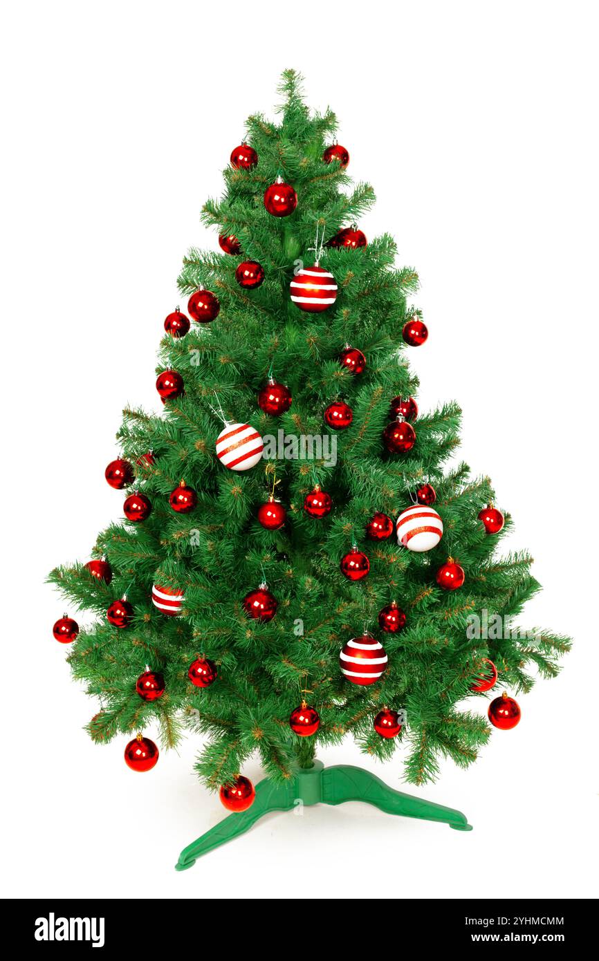 Christmas Tree isolated on white background Stock Photo - Alamy