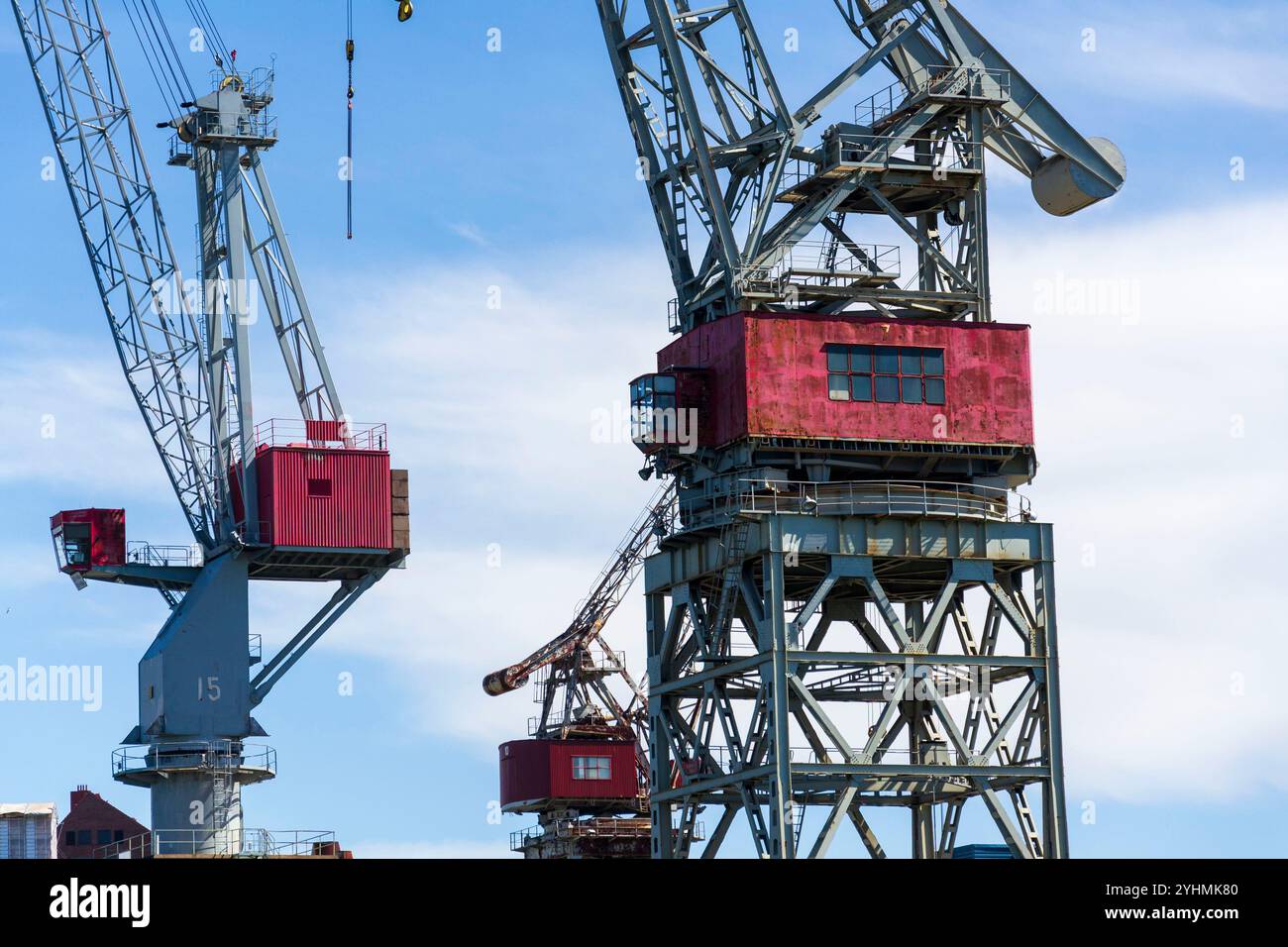 Hietalahti shipyard known as Helsinki New Shipyard in downtown Helsinki, Finland, sunny summer day Stock Photo