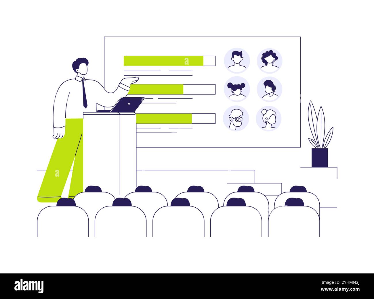 Survey data presentation abstract concept vector illustration Stock ...