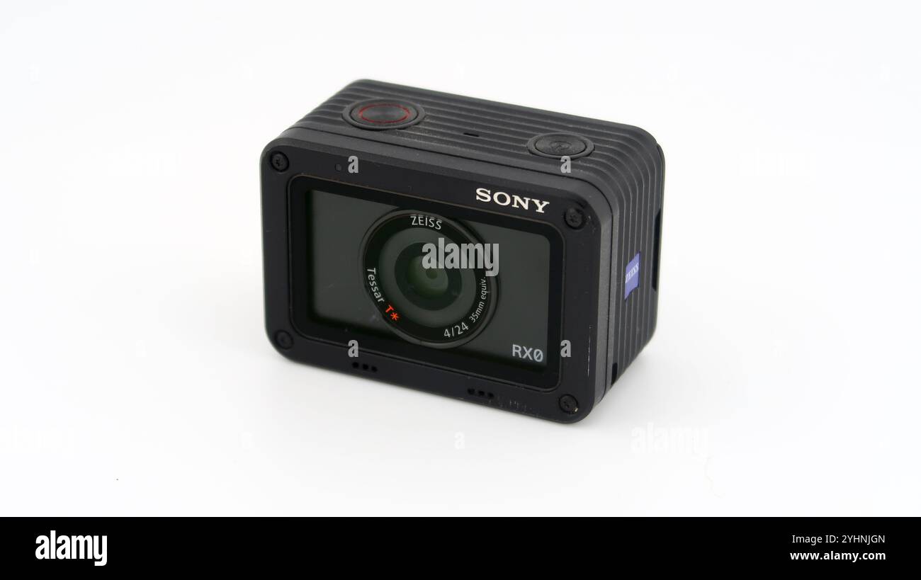 Sony RX0 action camera on white background Stock Photo - Alamy