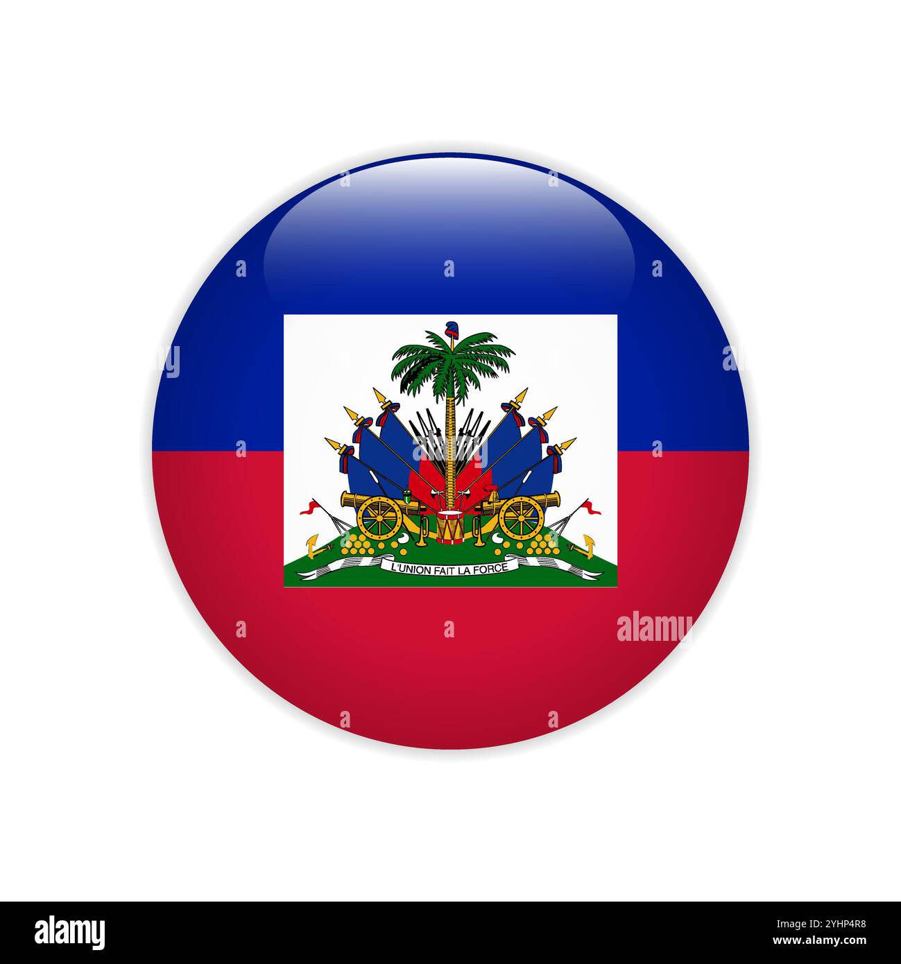 Flag of Haiti button Vector illustration Stock Vector