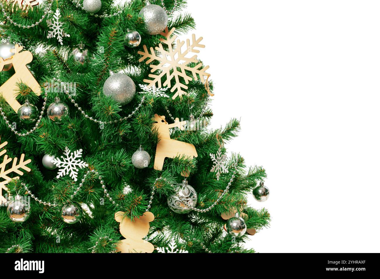 Christmas Tree isolated on white background Stock Photo - Alamy