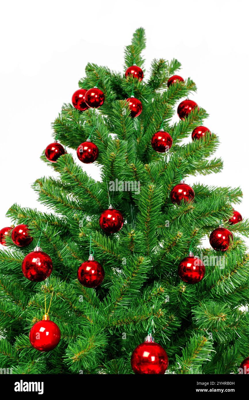 Christmas Tree isolated on white background Stock Photo - Alamy