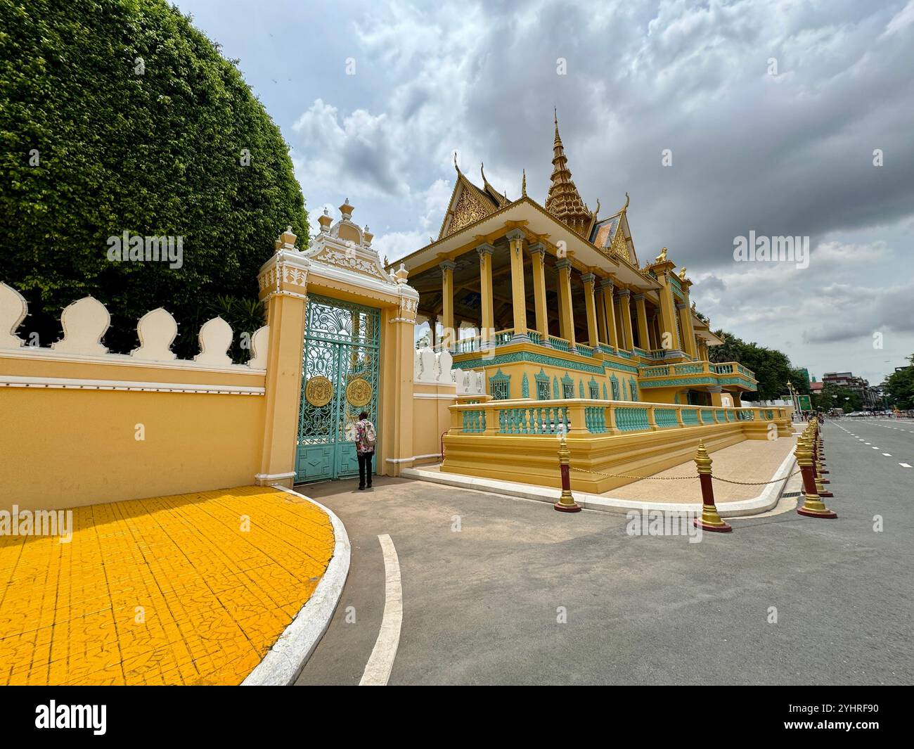 Royal palace of Cambodia ,  a jewel of the Khmer architecture , built in 1860s by King Norodom , Phnom Penh , Cambodia - Smartphone Captured Stock Image