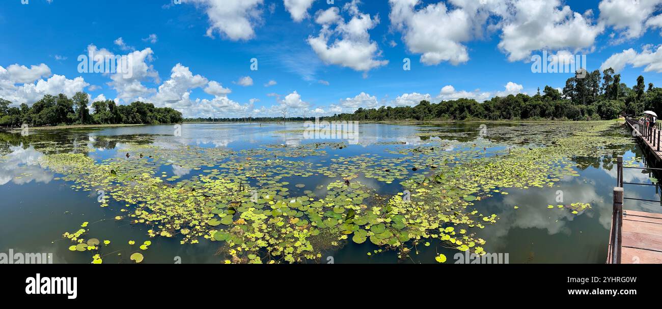 Neak pean temple , dedicated to Shiva , Angkor , Siem reap , Cambodia - Smartphone Captured Stock Image