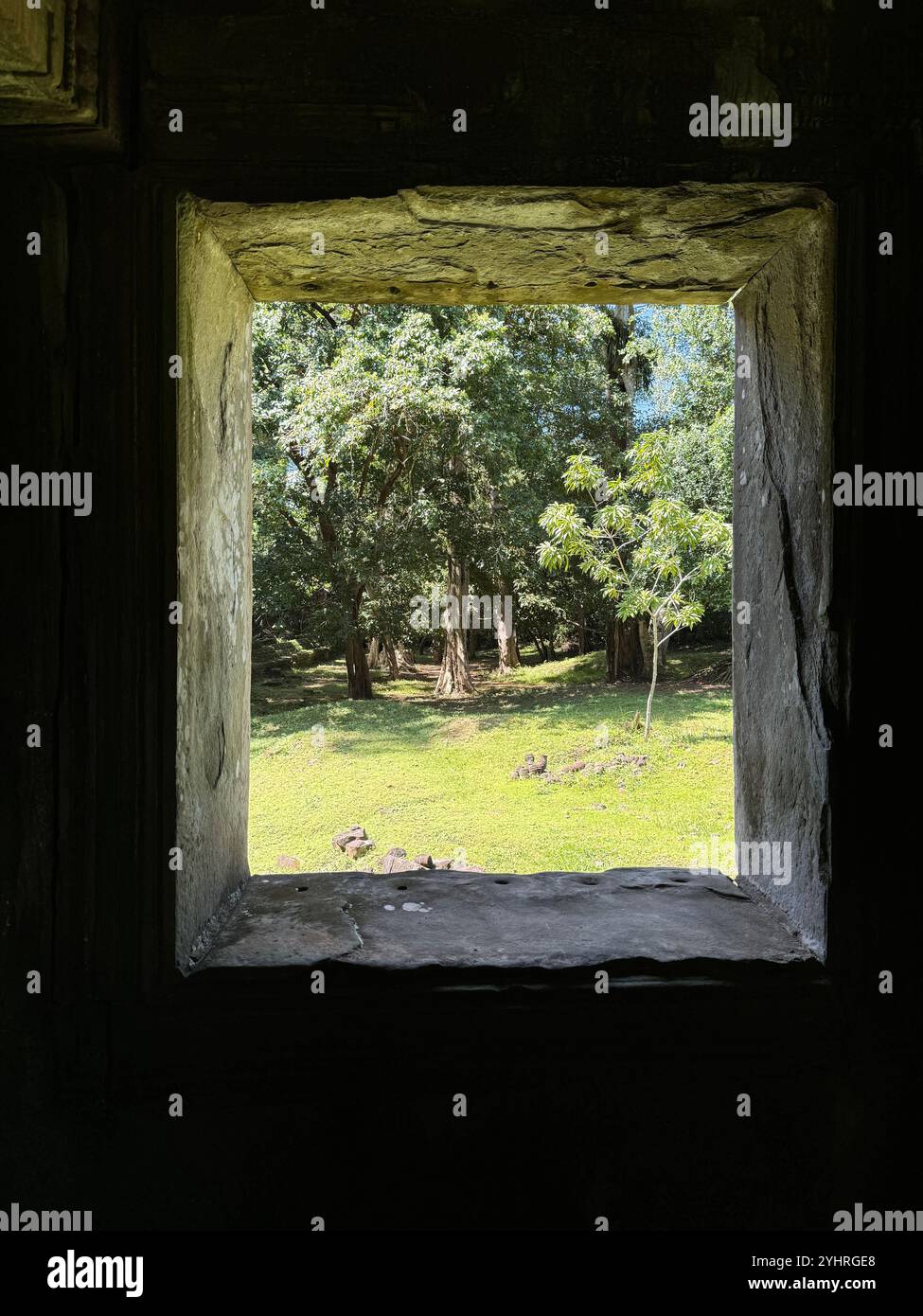 Angkor Wat  - a hindu & buddhist temple , located within the ancient Khmer capital city , Unesco world heritage site, Siem Reap , Cambodia - Smartphone Captured Stock Image