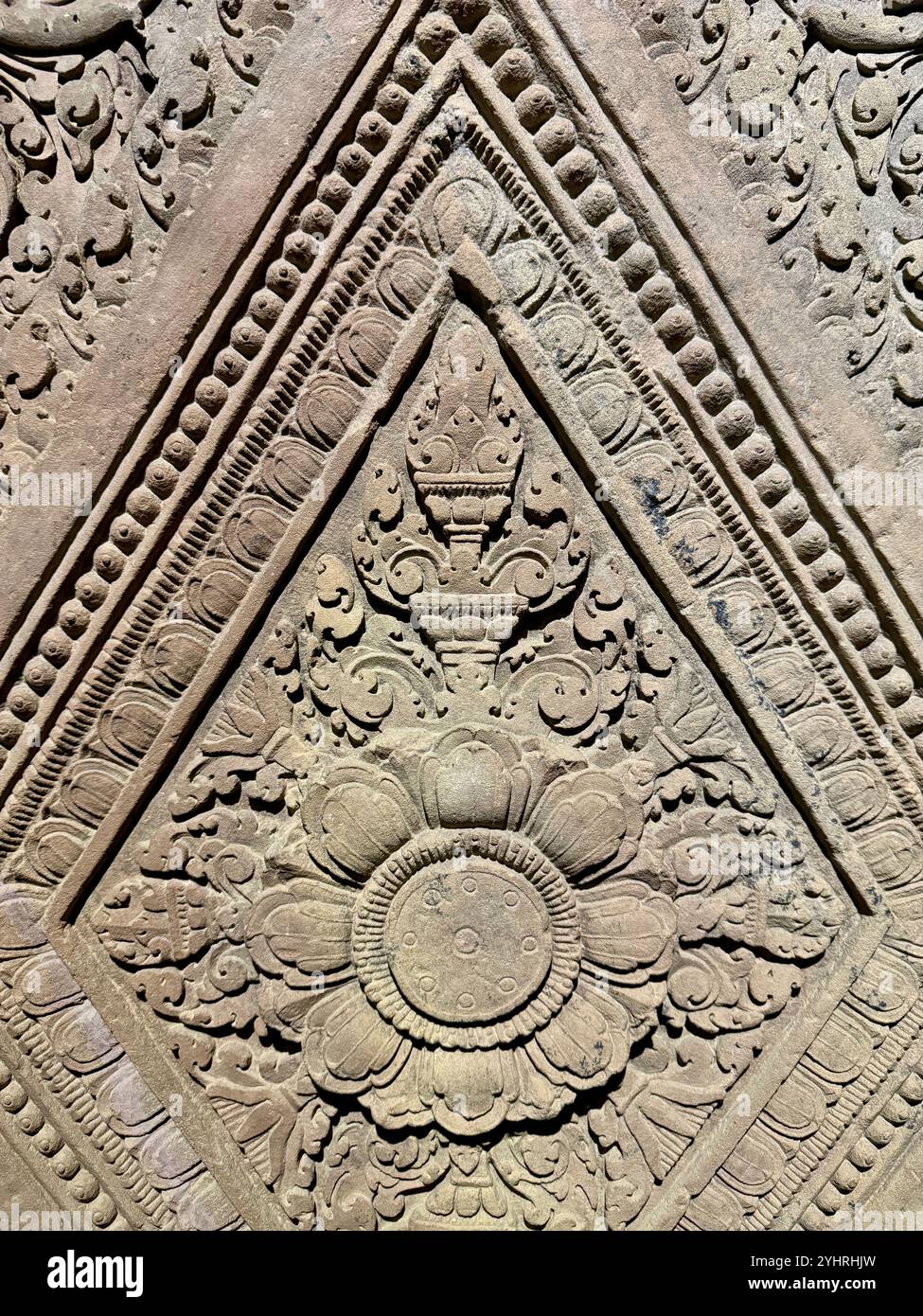 Statue of different deity (dating back from 9th to 13th century), Angkor National Museum, Siem reap , Cambodia - Smartphone Captured Stock Image