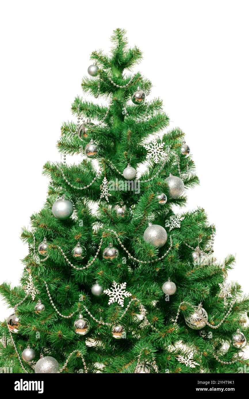 Christmas Tree isolated on white background Stock Photo - Alamy