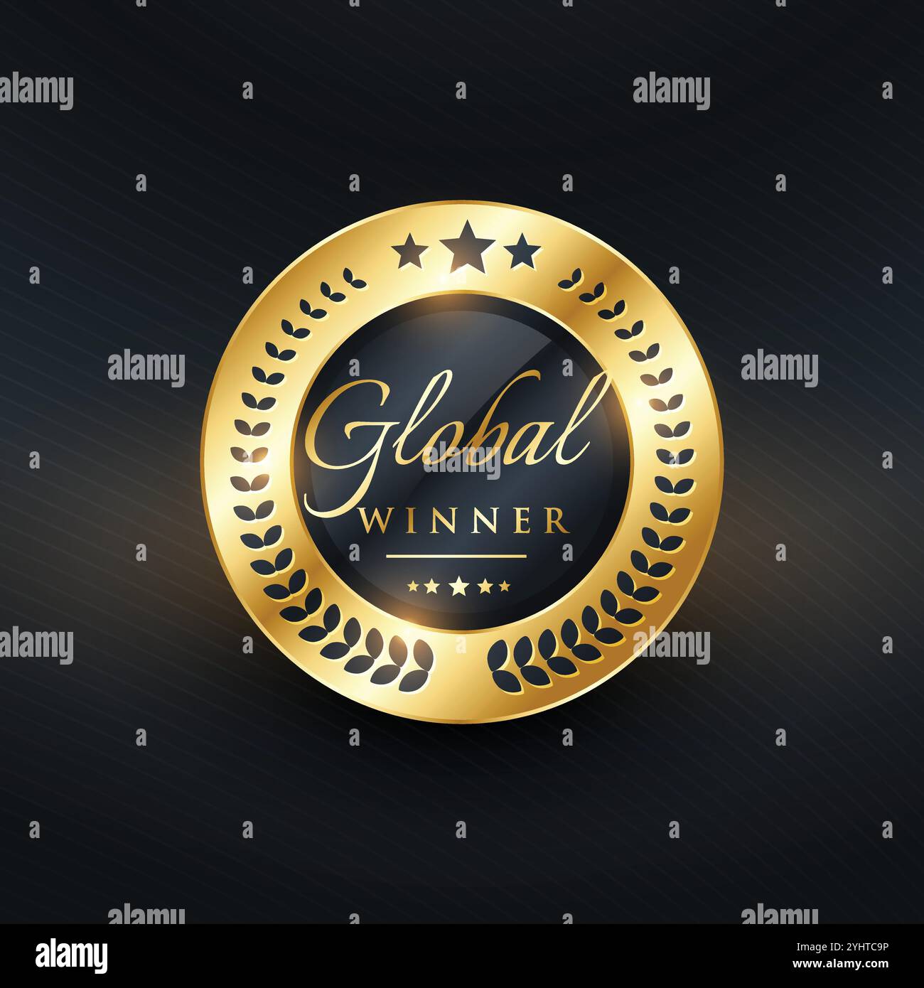 global winner golden label design Stock Vector Image & Art - Alamy