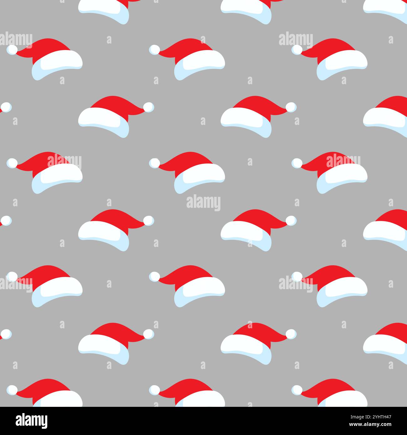 Santa hat pattern. Christmas design. Vector simple flat illustration. Stock Vector