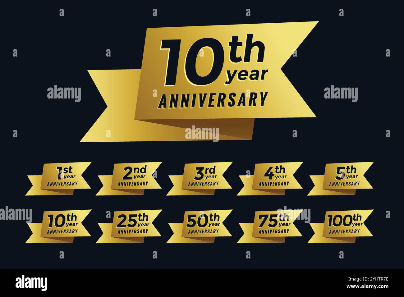 50th golden ribbon hi-res stock photography and images - Alamy