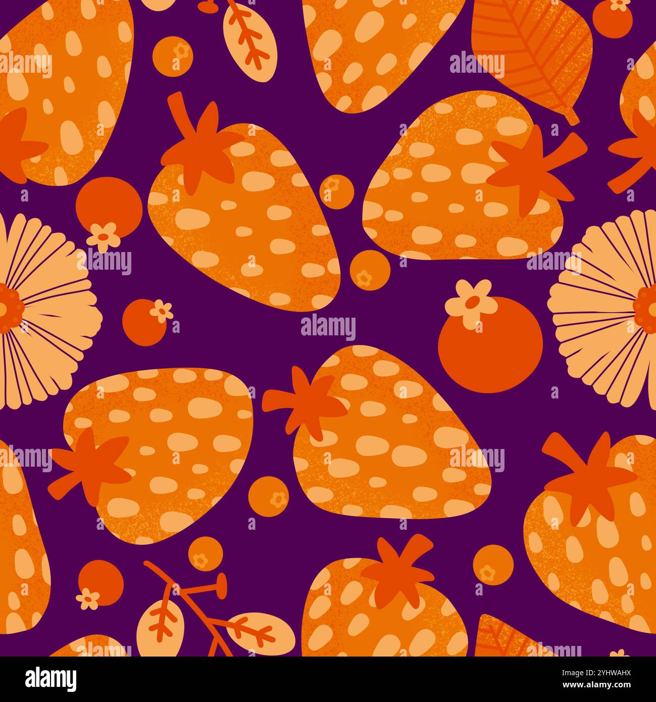 Summer fruit seamless strawberry berry pattern for wrapping paper and ...