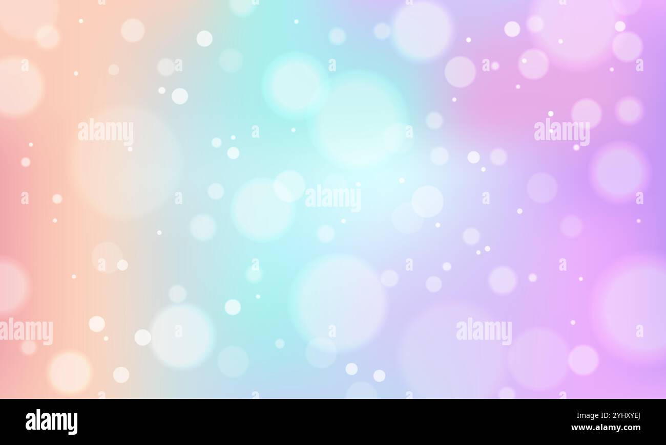 Soft pastel bokeh background with gradient colors in pink, blue, and ...