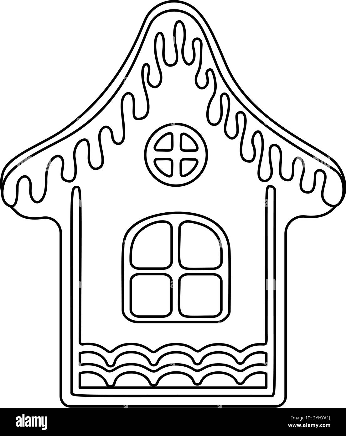Gingerbread house coloring page hires stock photography and images Alamy