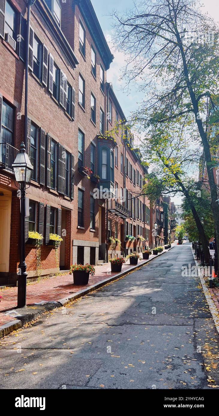 Alleyway of Boston neighborhoods - Smartphone Captured Stock Image