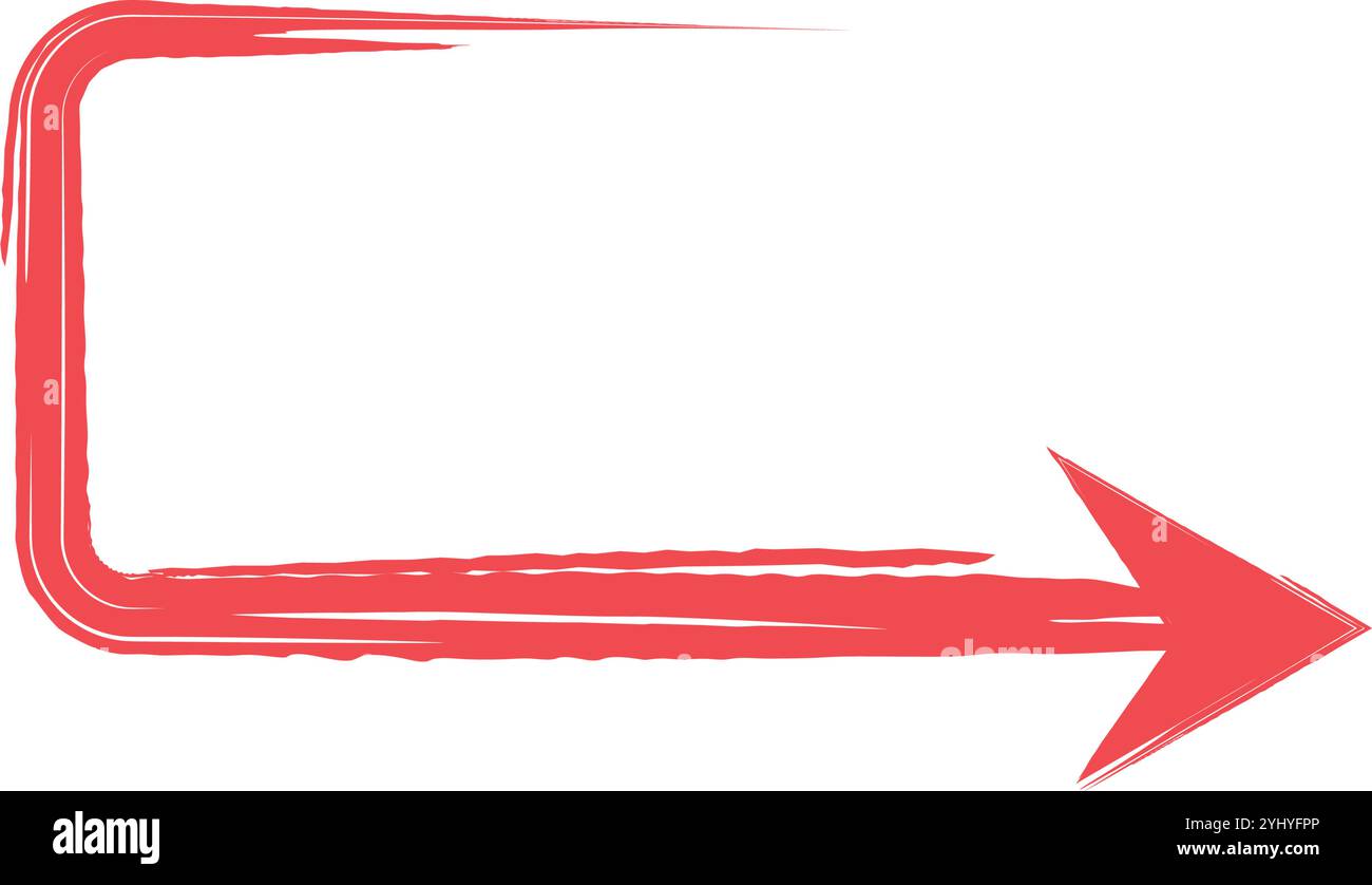 red arrow brush stroke Stock Vector Image & Art - Alamy