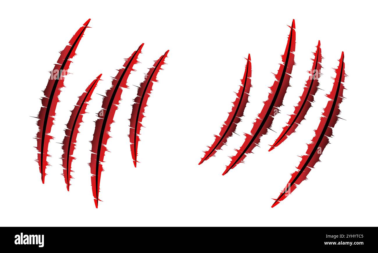 Scratch Mark Logo Claws Scratches Icon Logo Isolated On Stock Vector