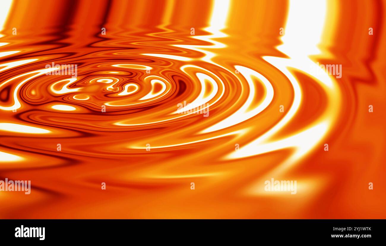 Liquid waves abstract orange background hi-res stock photography and ...