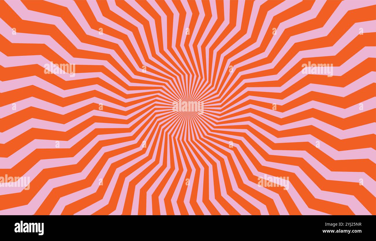abstract distorted wavy lines surface Radial waves Stock Vector