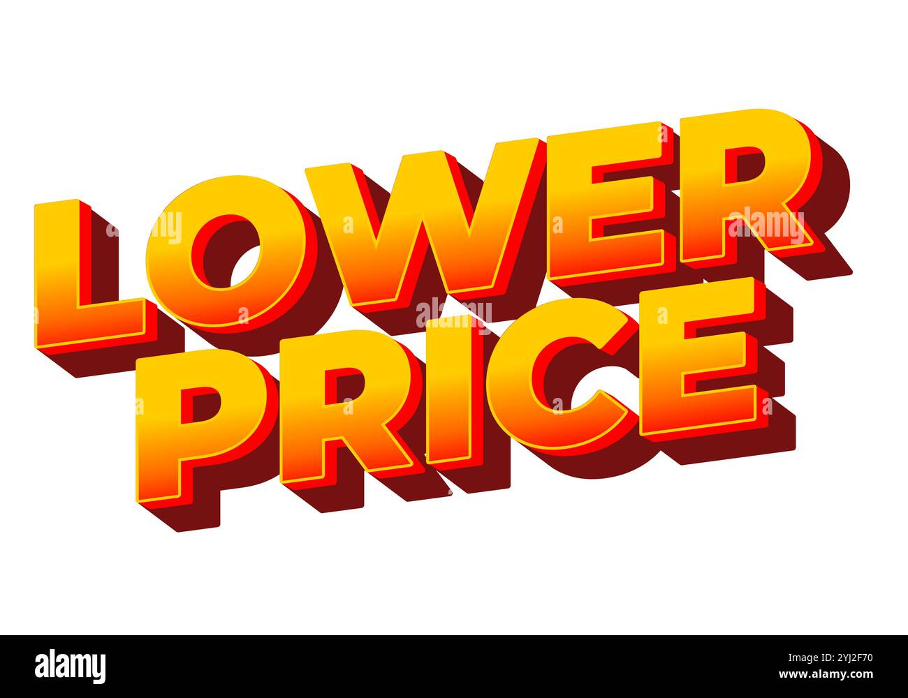 Lower price. Text effect design with modern colors and 3D font look ...