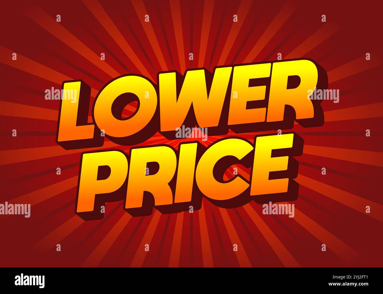Lower price. Text effect design with modern colors and 3D font look ...