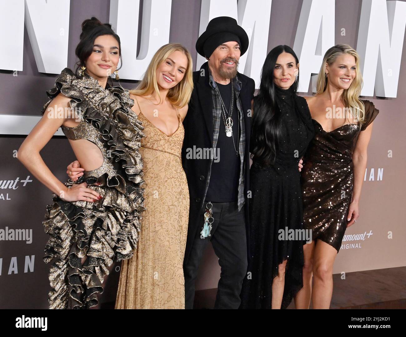 Cast members Paulina Chavez, Michelle Randolph, Billy Bob Thornton, Demi Moore and Ali Larter attend the premiere of Paramount  's TV drama 'Landman' at Paramount Studios in Los Angeles on November 12, 2024. Storyline: Set in the proverbial boomtowns of West Texas, Landman is a modern-day tale of fortune seeking in the world of oil rigs. The series is an upstairs/downstairs story of roughnecks and wildcat billionaires fueling a boom so big, it's reshaping our climate, our economy and our geopolitics. Photo by Jim Ruymen/UPI Stock Photo