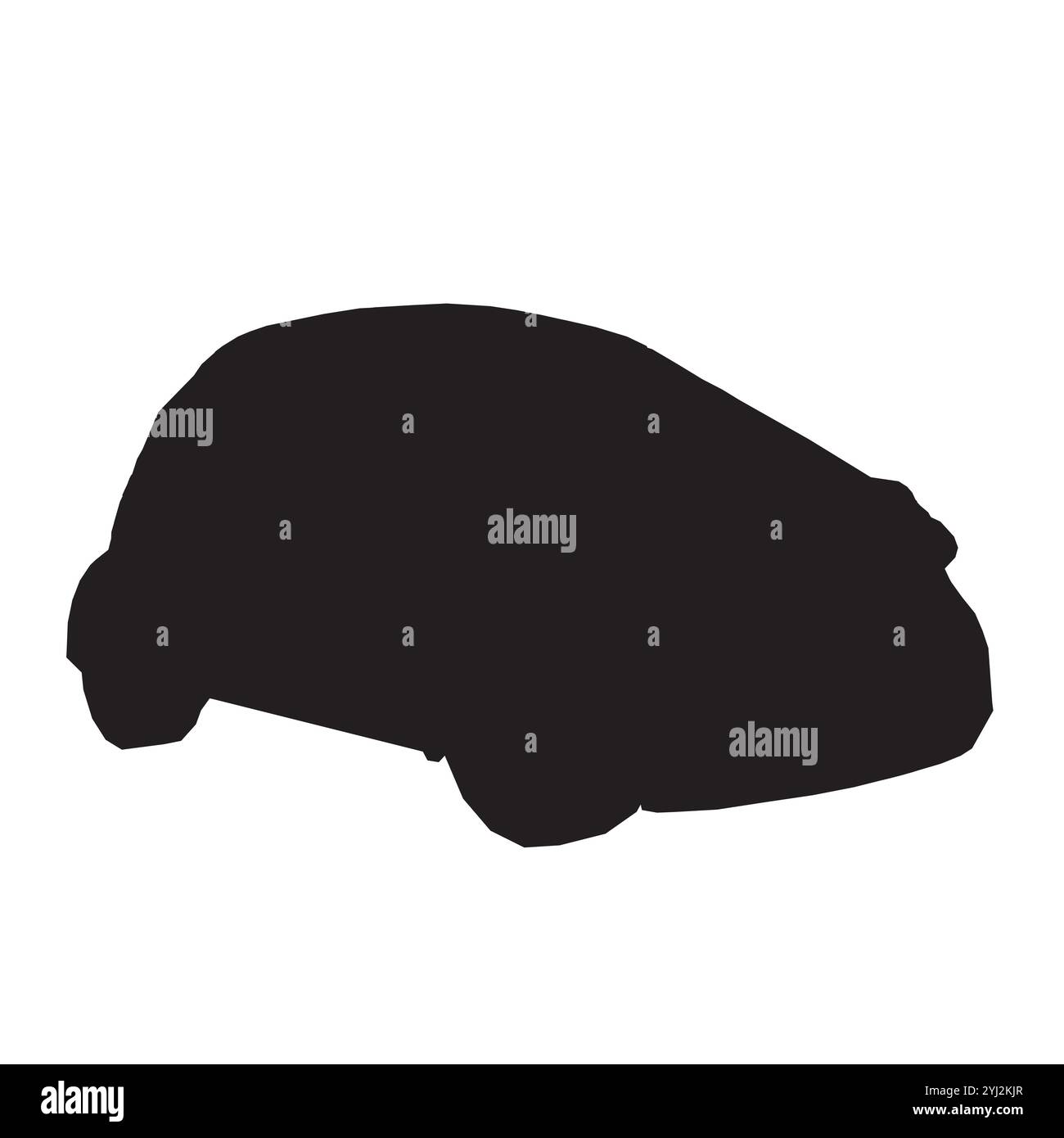 Silhouette of Compact city car icon. Front View. Vector illustration ...