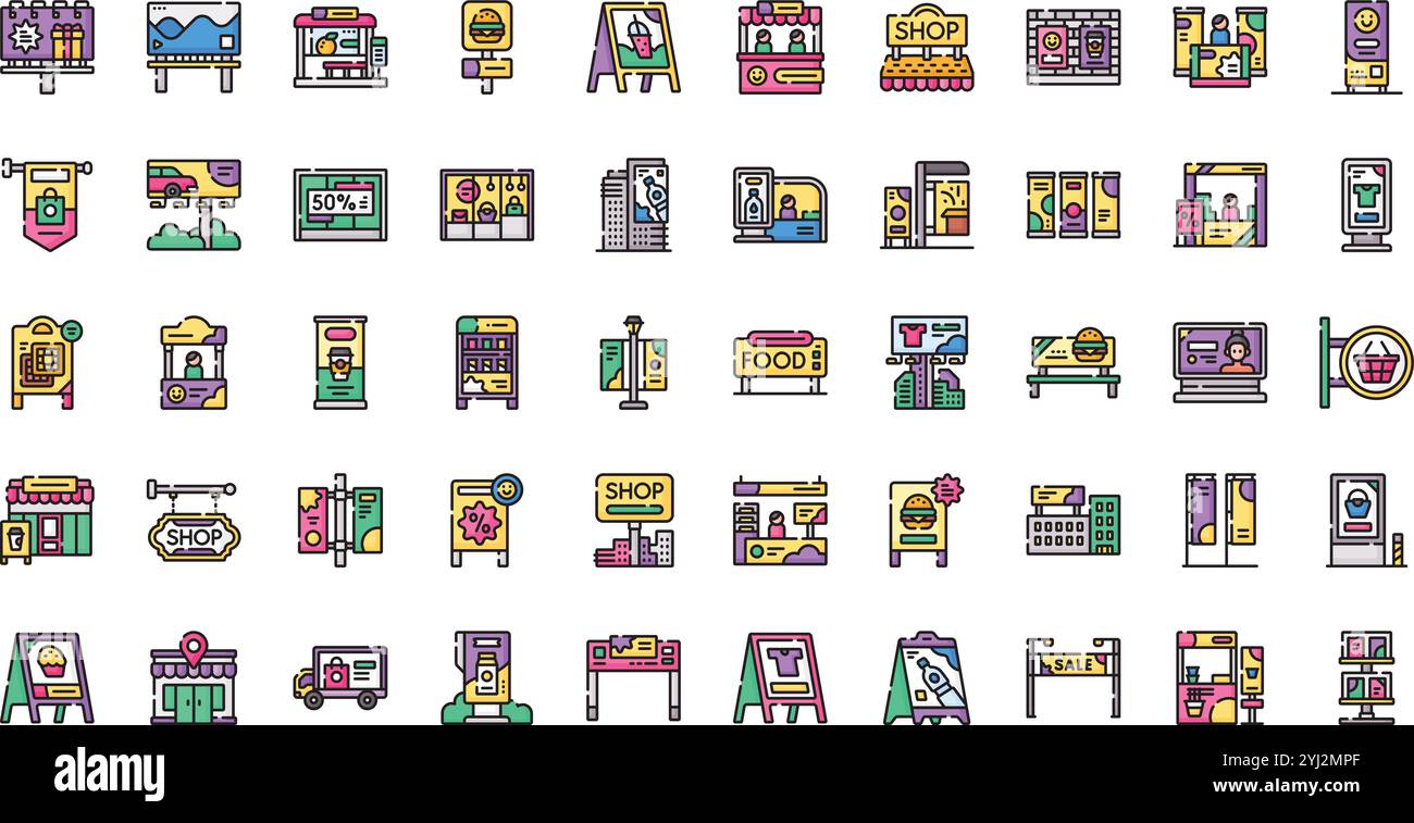 Store rooftop display Stock Vector Images - Alamy