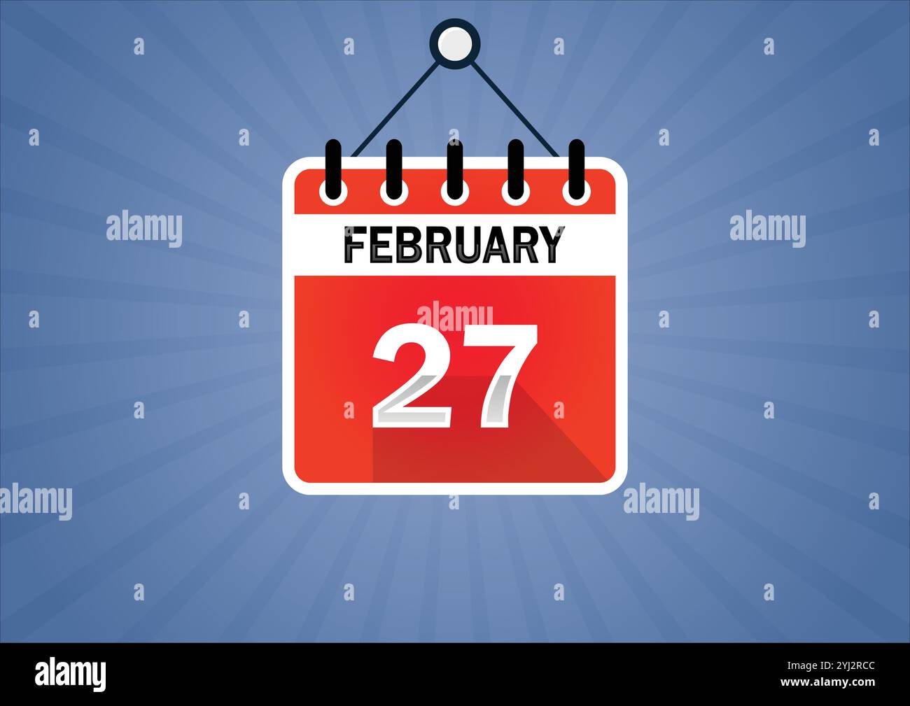 February 27 Calendar hanging sign 27th days of the month modern February 27 Calendar hanging sign 27th days of the month modern