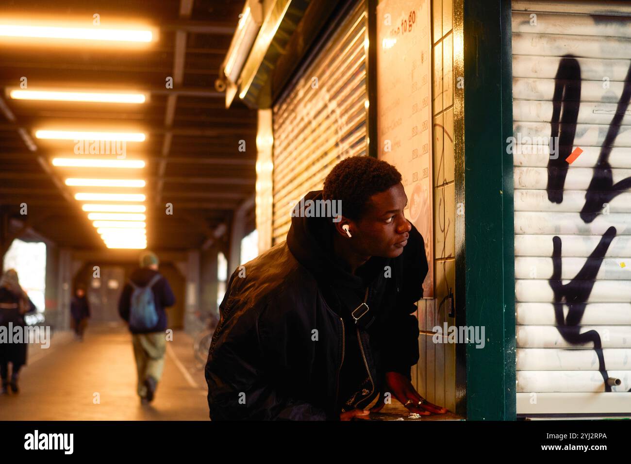 Introspective african young man hi-res stock photography and images - Alamy