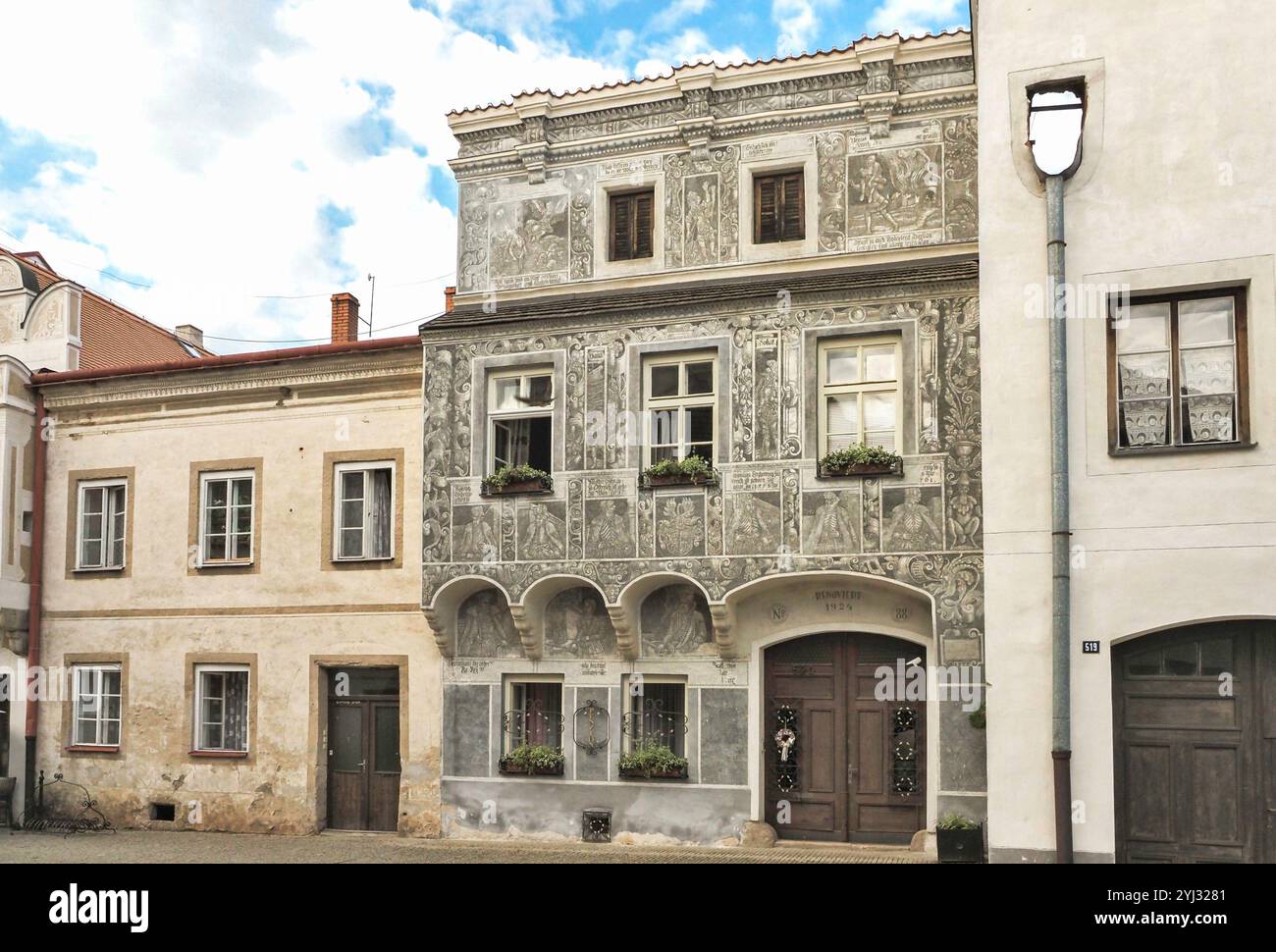 The Renaissance Houses at Slavonice comprise a set of burgher houses in ...