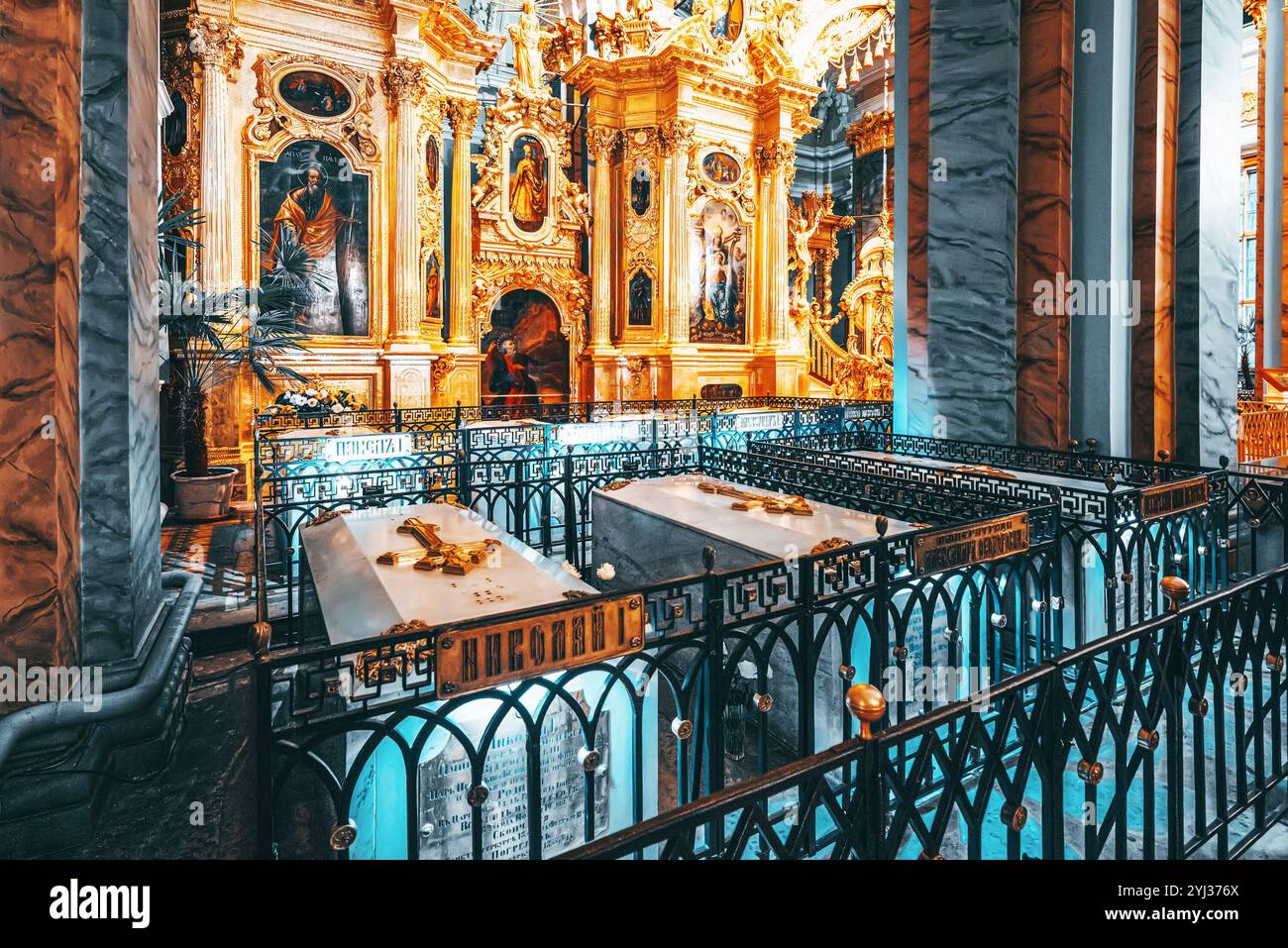 Tombs in the Peter and Paul Fortress in St. Petersburg