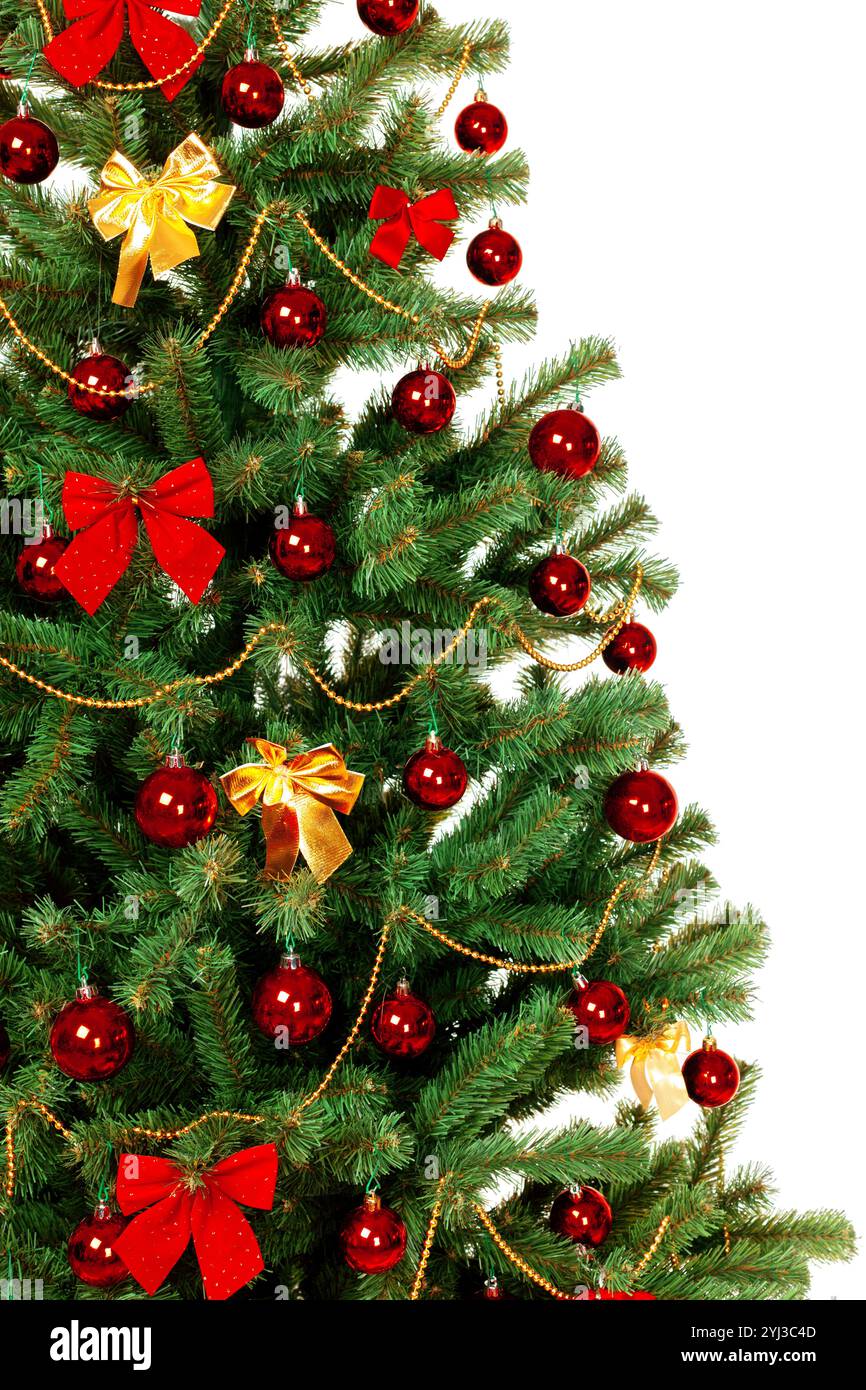 Christmas Tree isolated on white background Stock Photo - Alamy