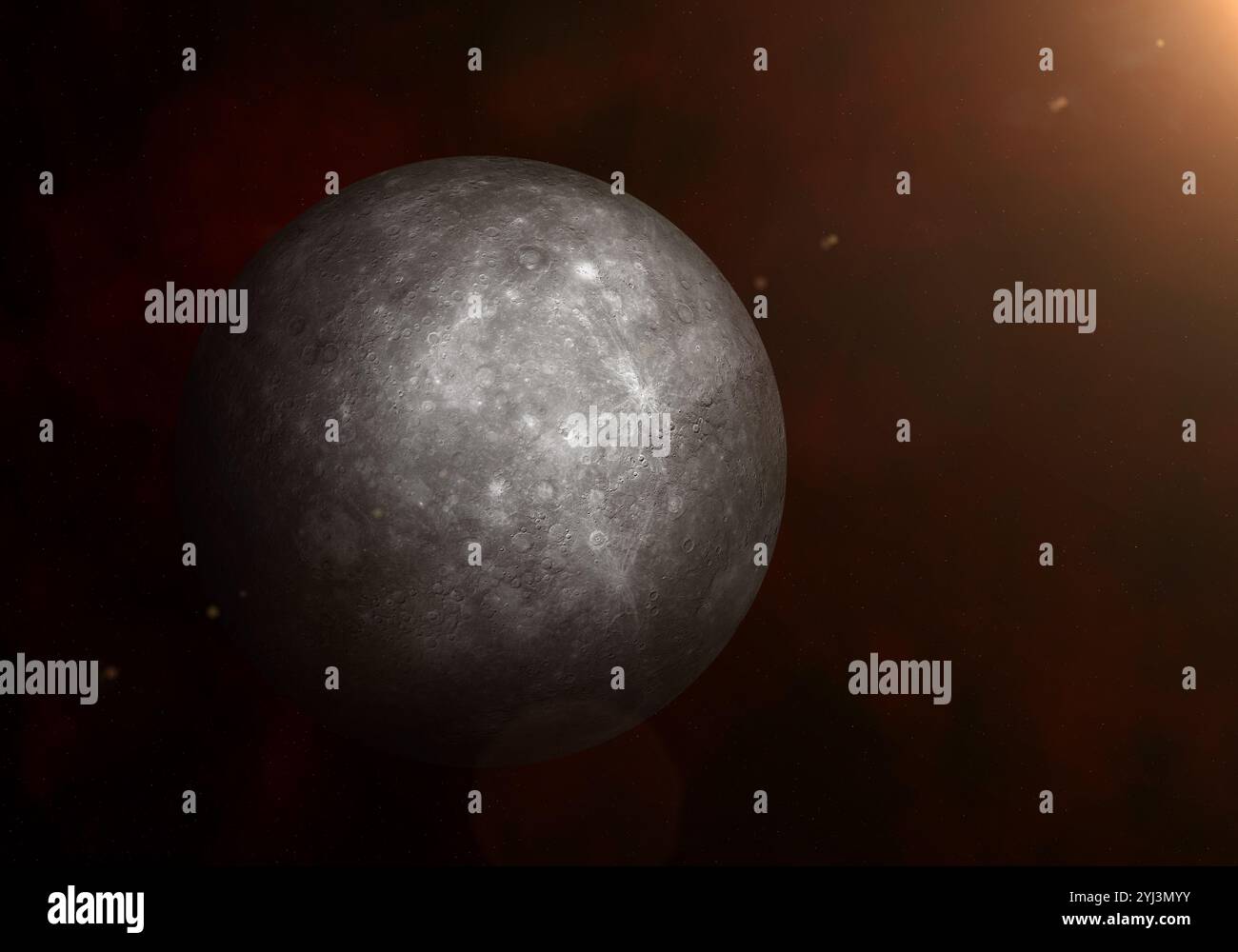 Mercury Nebula And Starry Background View Of Planet Mercury From Mercury Nebula And Starry Background View Of Planet Mercury From