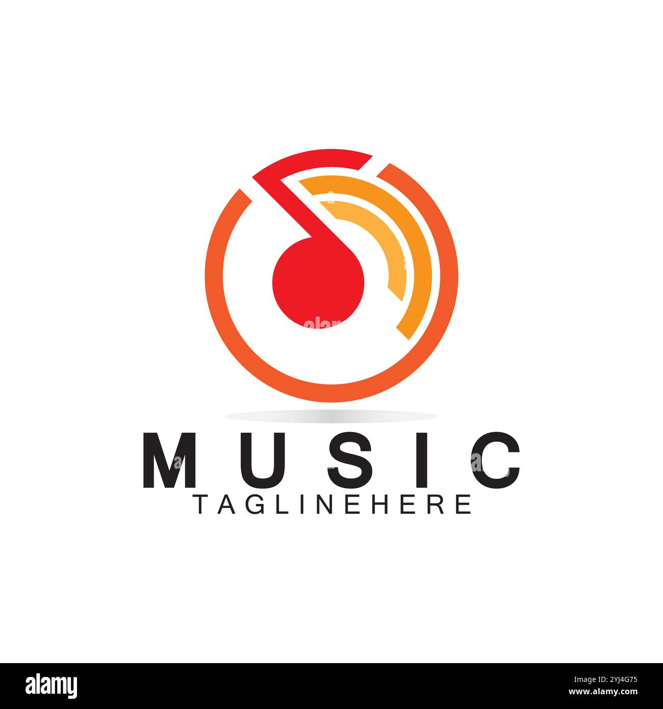 Music vector logo illustration design template Stock Vector