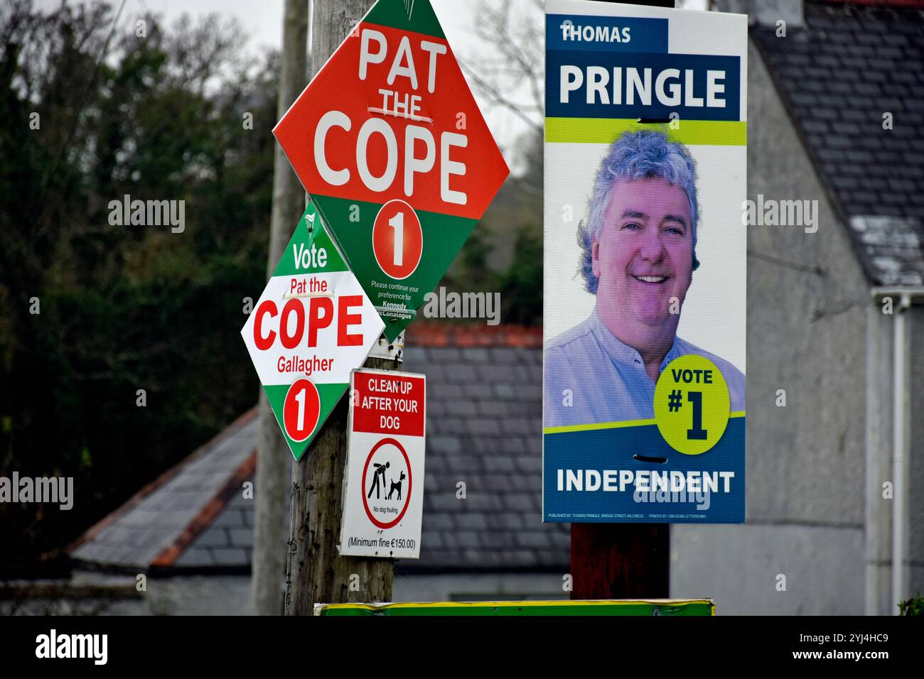 Election posters. The 2024 Irish general election to elect the 34th