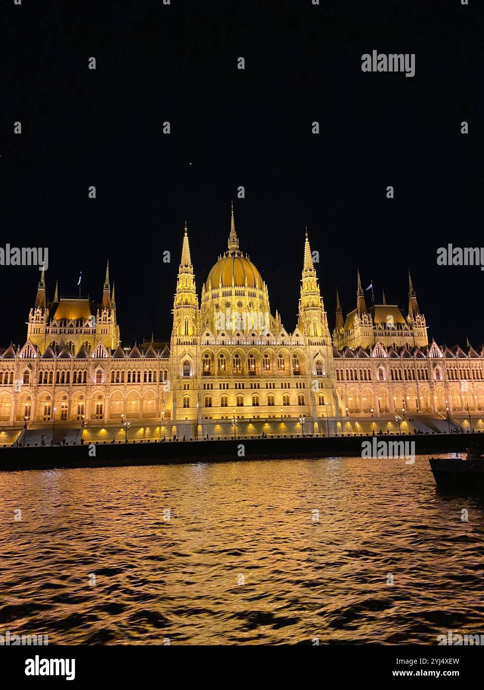 Hungarian Parliament Building in Budapest, Hungary - Smartphone Captured Stock Image