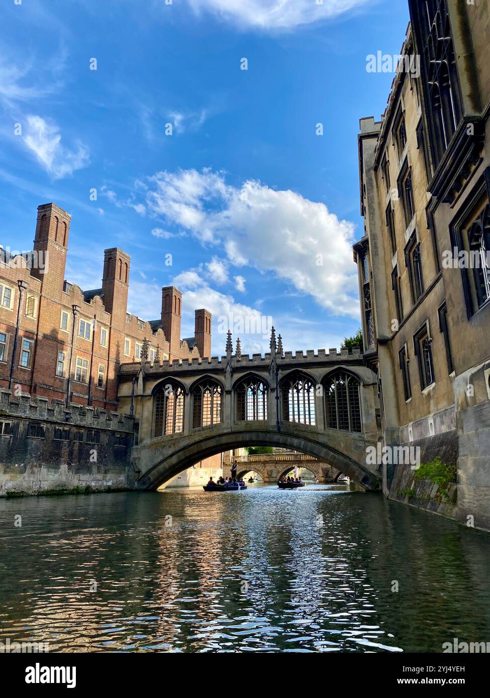 The Bridge of Sighs in Cambridge, England - Smartphone Captured Stock Image